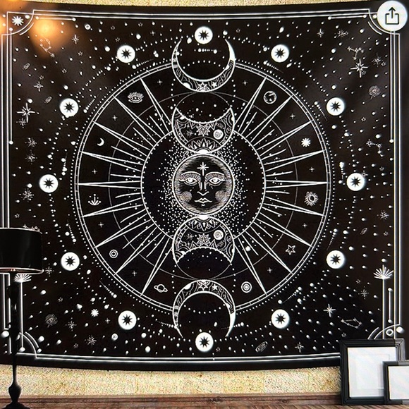 Other - Sun Moon Tapestry Wall Hanging Stars Space